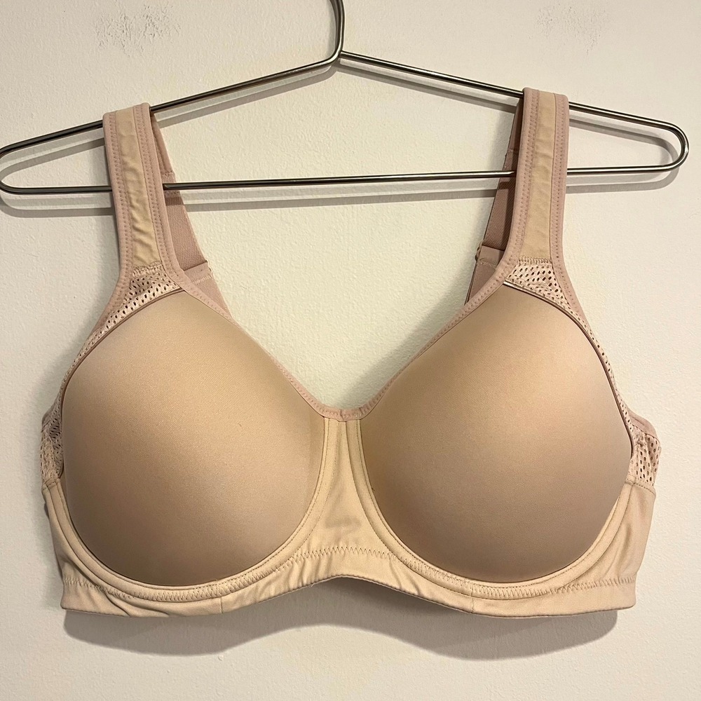 Wacoal Sports Bra Lindsey Underwire High Impact Beige Womens 38D
